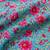 Blue cotton blend printed short kurtis