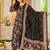 Black blended cotton printed kurta sets