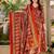Red blended cotton printed kurta sets