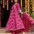 Pink blended cotton printed kurta sets