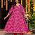 Pink blended cotton printed kurta sets