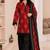 Red blended cotton printed kurta sets