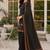 Black blended cotton printed kurta sets