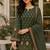 Green blended cotton printed kurta sets