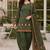 Green blended cotton printed kurta sets