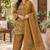 Mustard blended cotton printed kurta sets