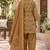 Mustard blended cotton printed kurta sets