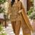 Mustard blended cotton printed kurta sets