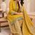 Yellow blended cotton printed kurta sets