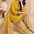 Yellow blended cotton printed kurta sets