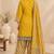 Yellow blended cotton printed kurta sets