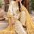 White blended cotton printed kurta sets