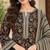 Black blended cotton printed kurta sets