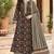 Black blended cotton printed kurta sets