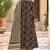 Black blended cotton printed kurta sets