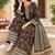 Black blended cotton printed kurta sets