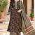 Black blended cotton printed kurta sets