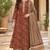 Maroon blended cotton printed kurta sets