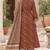 Maroon blended cotton printed kurta sets