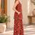 Red blended cotton printed kurta sets