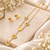 Anti-Tarnish Golden Love Hearts Multi-Charm Designer Layered Neck Chain for Women
