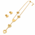 Anti-Tarnish Golden Love Hearts Multi-Charm Designer Layered Neck Chain for Women
