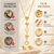 Anti-Tarnish Golden Love Hearts Multi-Charm Designer Layered Neck Chain for Women