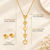 Anti-Tarnish Golden Love Hearts Multi-Charm Designer Layered Neck Chain for Women
