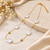 Anti-Tarnish Elegant Golden Chain with Premium Square White Pearl Accents