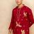 Men's red chanderi silk embroidered – stylish festive ethnic wear