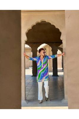 Men's multicolor viscose rayon embroidered – stylish festive ethnic wear 3