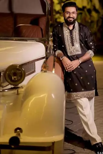 Men's black silk blend embroidered – stylish festive ethnic wear