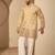 Men’s cream silk blend kurta with solid embroidered | trendy ethnic wear for festive, wedding & party occasions