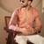 Men’s rust silk blend kurta with solid embroidered | trendy ethnic wear for festive, wedding & party occasions