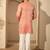 Men’s rust silk blend kurta with solid embroidered | trendy ethnic wear for festive, wedding & party occasions