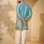 Men’s blue silk blend solid embroidered kurta with trouser set | trendy designer ethnic wear for wedding, festive