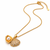 Anti-Tarnish Golden Seashell & Pearl Treasure Pendant Necklace – Elegant Ocean-Inspired Charm Chain