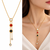 Anti-Tarnish Luxe Gold-Tone Triple Colour Enamel Disc & Crystal Drop Statement Neck Chain