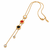 Anti-Tarnish Luxe Gold-Tone Triple Colour Enamel Disc & Crystal Drop Statement Neck Chain