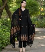 New collection black golden woven art silk elegant kurta set