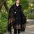 New collection black golden woven art silk elegant kurta set