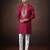 Pink jacquard kurta pajama for men