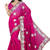 pink embroidered georgette saree with blouse