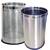Stainless Steel office bin perforated and plain set of 2 Open Dustbin/ Waste Bin/ Garbage Bin