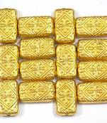 Rectangle golden beads