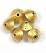Golden hollow round beads jewelry making