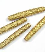 pipe shape golden hollow beads jewelry making