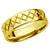 Stainless Steel Golden Criss Cross Ring for Men
