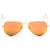 SuperDeals Golden Frame & Orange Glass Aviator Sunglasses For Men & Women