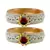 Stone Studded Acrlic Brass Bangle